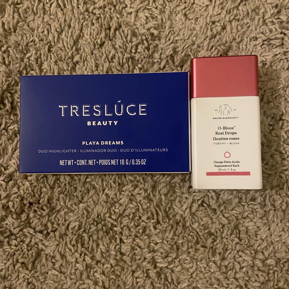 Drunk Elephant O-Bloos and Tresluce Beauty Duo Highlighter